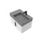 Castello Usa Amazon 30-inch White Right Vanity Set with Gray Top and Black Handles CB-MC-30W-BL-2056R-GR - alternate 1